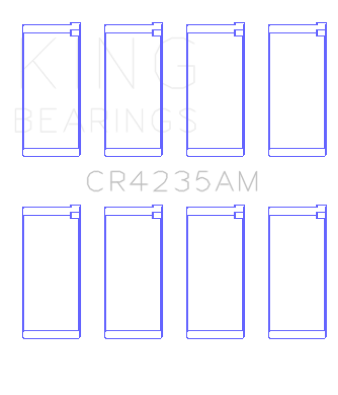 King Engine Bearings Hyundai Lantra 1600 (Size +0.50mm) Connecting Rod Bearing Set-thumbmail-2