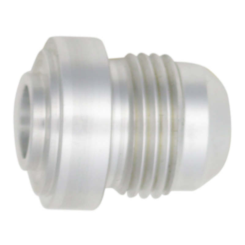 DeatschWerks 8AN Male Flare with Aluminum Weld On Fitting - Anodized Raw Aluminum-thumbmail-1