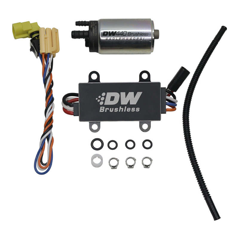 DeatschWerks DW440 440lph Brushless Fuel Pump w/+C102 Controller w/ Install Kit 14-19 Chevy Corvette-thumbmail-1