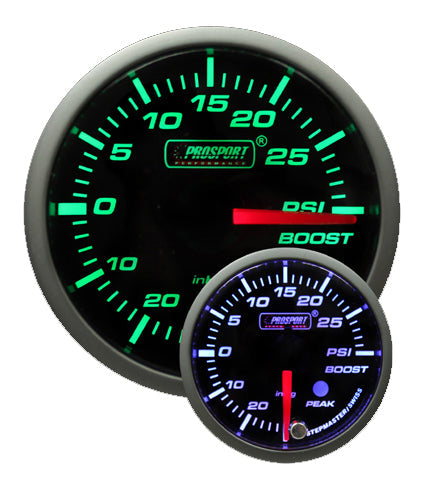 2-1/16" Green/White Premium Electric Boost gauge-thumbmail-1