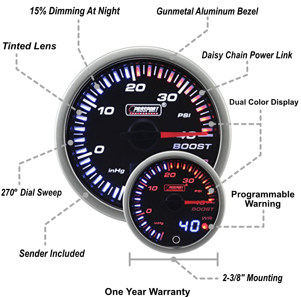 2-3/8" JDM Electrical Boost Gauge-thumbmail-2