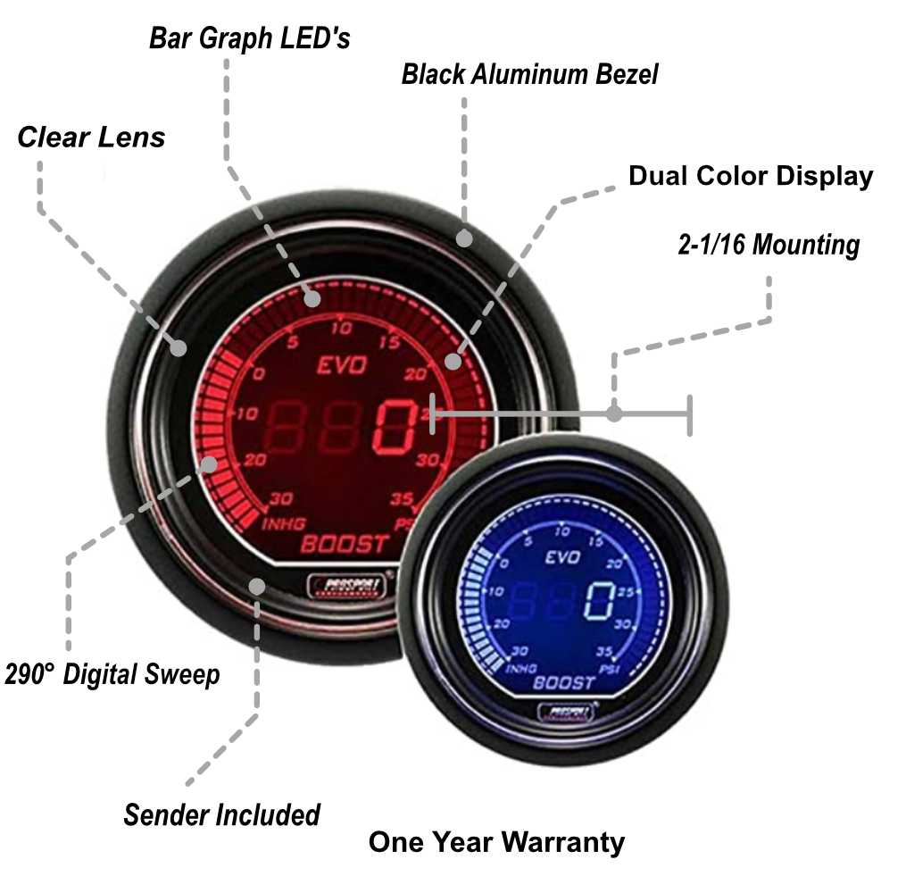 2-1/16" Evo Electrical Boost Gauge-thumbmail-2