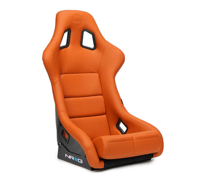 NRG FRP Bucket Seat w/Brown Vinyl Material - Large-thumbmail-1