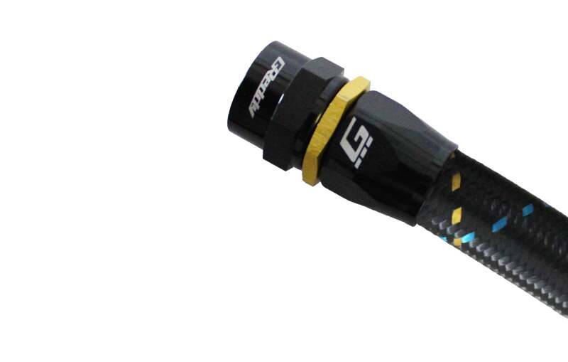 GReddy AN12 STRAIGHT HOSE END SWIVEL BLACK/GOLD ANODIZED-thumbmail-1