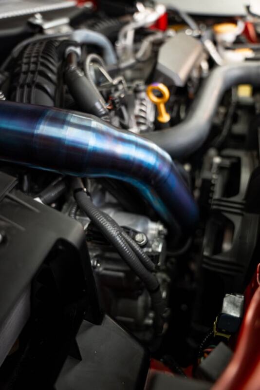 Torque Solution 2022+ Subaru WRX / 19-23 Subaru Ascent Titanium Top Mount Charge Pipe - Brushed-thumbmail-5