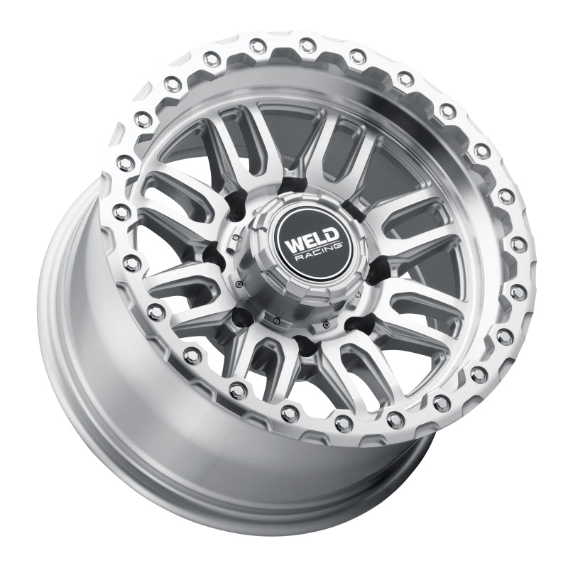 Weld Off-Road Swift 17x9in - 8x170 BP - ET-12 - 125.1mm CB - Gloss Silver Machined Wheel & Ring-thumbmail-3