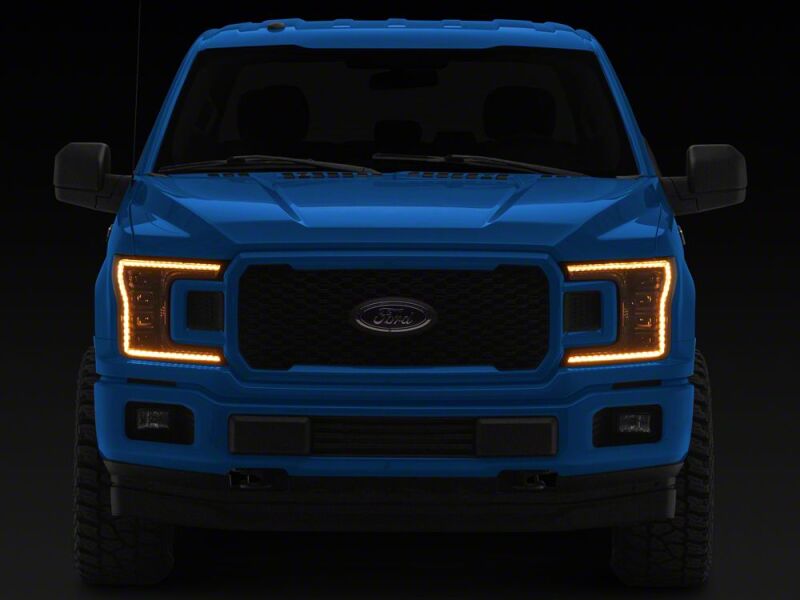 Raxiom 18-20 Ford F-150 CXR Series LED Headlights with Amber DRL- Black Housing- Clear Lens-thumbmail-9