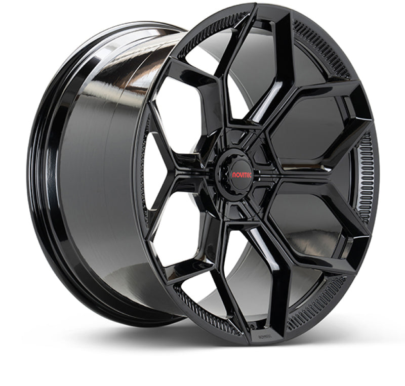 Vossen x Novitec NL5-5L 20x9 ET:36 Gloss Black Lamborghini Huracan Front Wheel-thumbmail-1