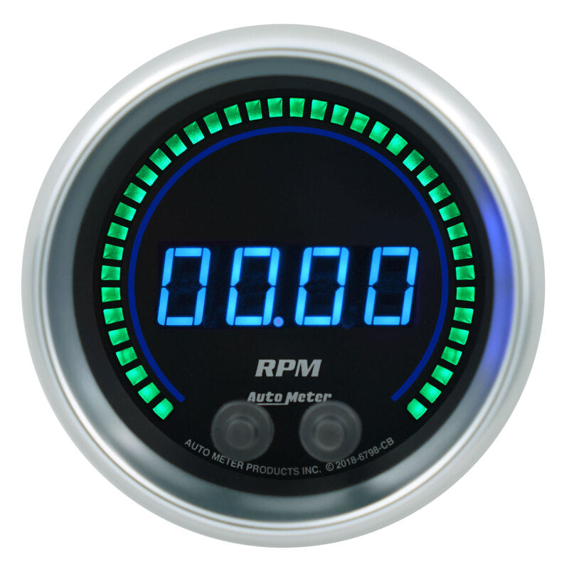 Autometer 85.7mm Black 0-16K RPM Tachometer Cobalt Elite Digital Gauge-thumbmail-2