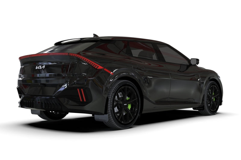Rally Armor 25-26 Kia EV6 Base Light/GT/GT-Line Black Mud Flap - Metallic Black Logo-thumbmail-2