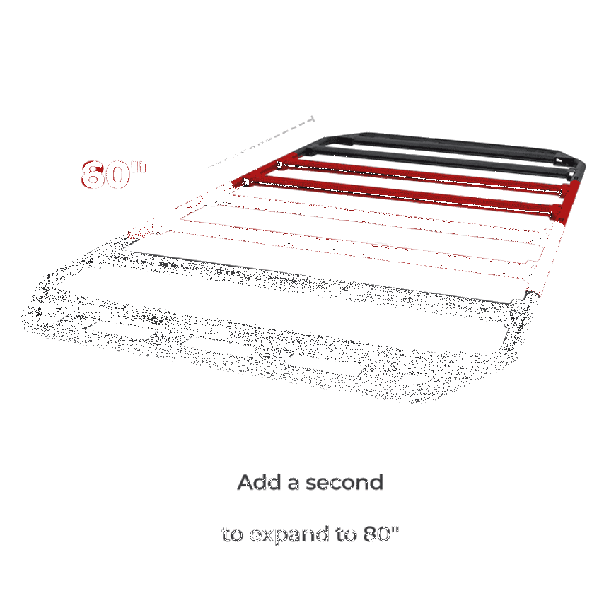 Go Rhino SRM300 20in. Center Rack Extender Leaf - Single Extension - Tex. Blk-thumbmail-3