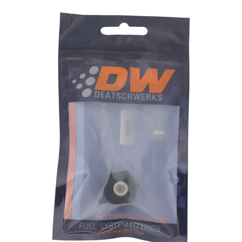 DeatschWerks 8AN ORB Male Plug Fitting with 1/8in NPT Gauge Port - Anodized Matte Black-thumbmail-2