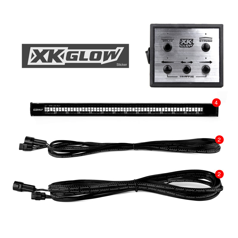 XKGLOW Strobe Series LED 4-Piece - Amber-thumbmail-1