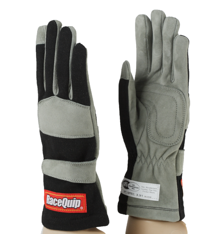 RaceQuip Black 1-Layer SFI-1 Glove - Small-thumbmail-5