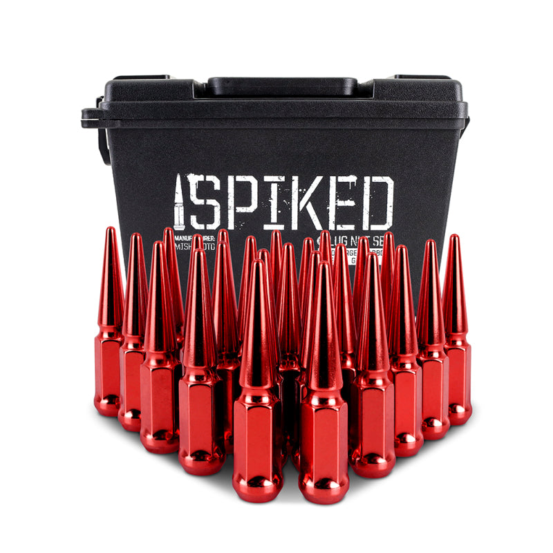 Mishimoto Mishimoto Steel Spiked Lug Nuts M14 x 1.5 24pc Set Red-thumbmail-4