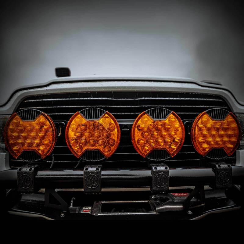 KC HiLiTES SlimLite 8in. LED Light Shield Driving (Shield Only) - Amber-thumbmail-5