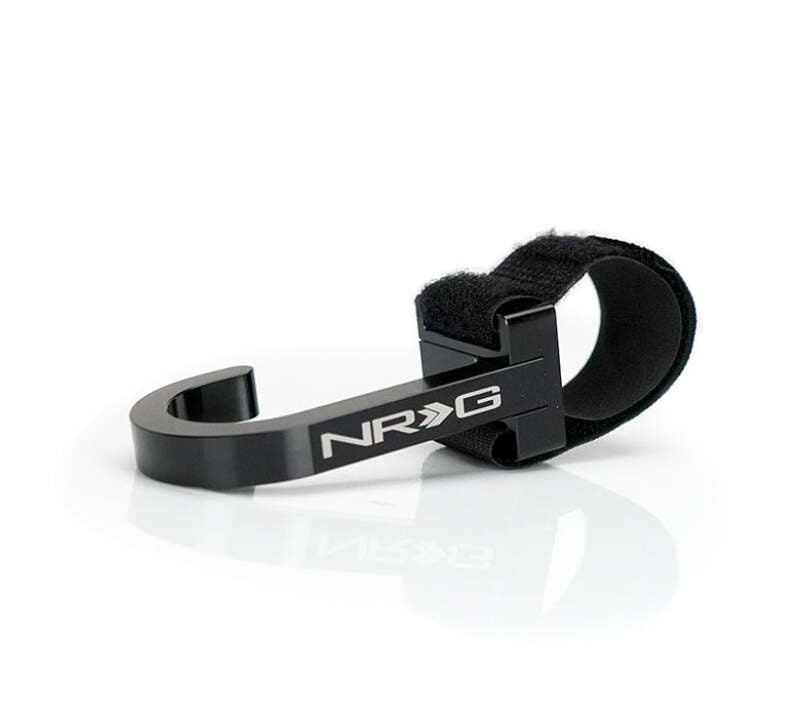 NRG Steering Wheel Hook CNC Aluminum w/ Laser Logo - Black-thumbmail-3