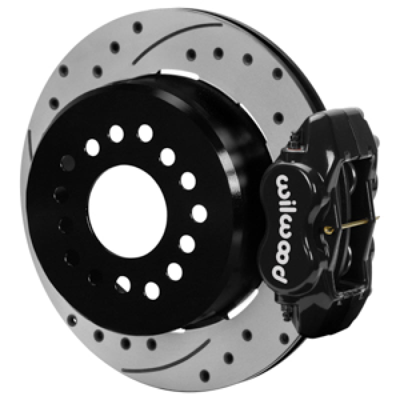 Wilwood Forged Dynalite Rear Parking Brake Kit - Drilled & Slotted Rotors (Black)-thumbmail-1