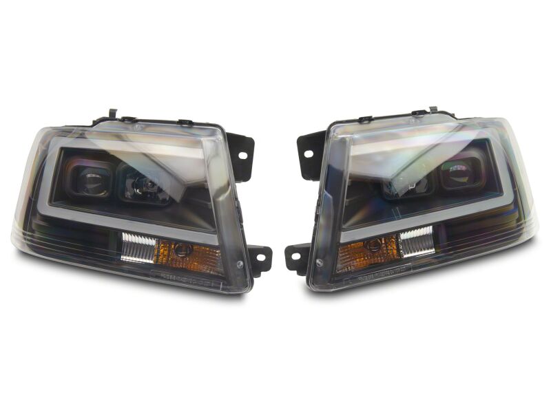 Raxiom 04-08 Ford F-150 Axial Series Projector Headlights- Black Housing- Clear Lens-thumbmail-6