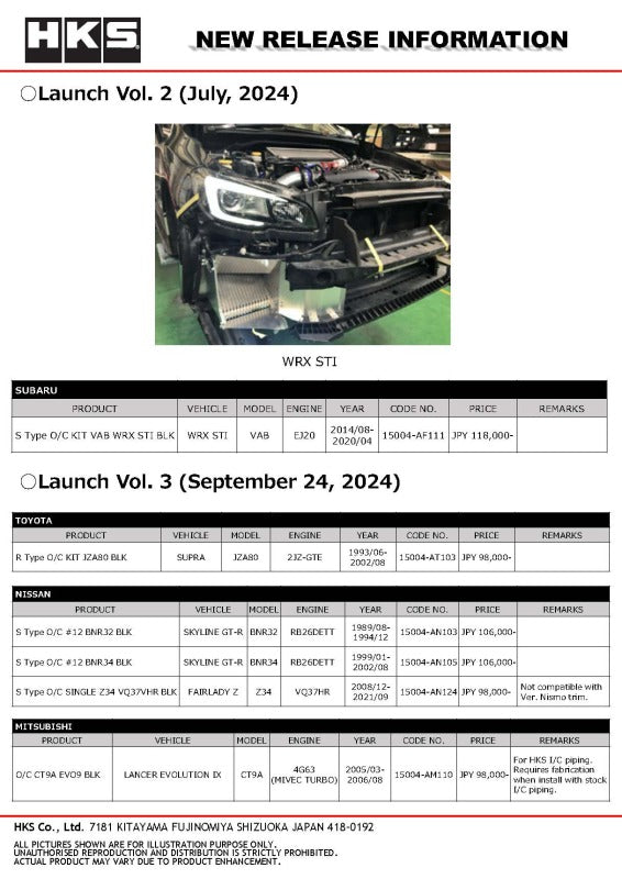 HKS S Type O/C KIT GDB F EJ207 BLK-thumbmail-4