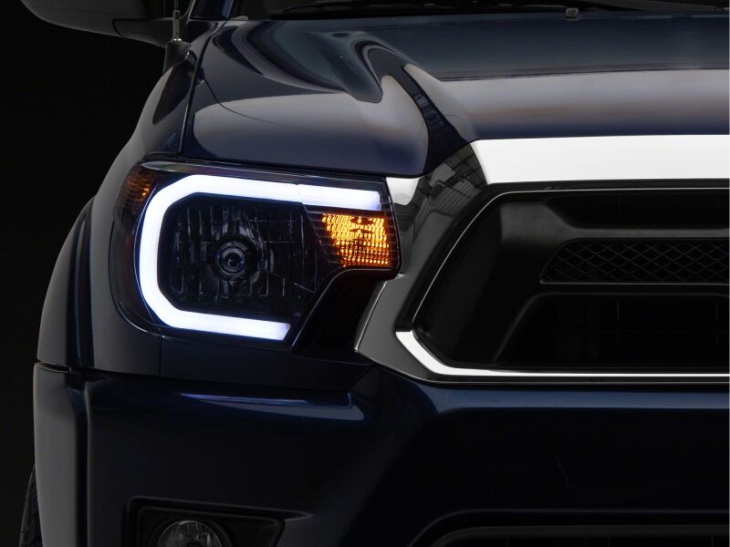 Raxiom 12-15 Toyota Tacoma Axial Series Headlights/Seq LED Bar- Black- Clear Lens-thumbmail-9