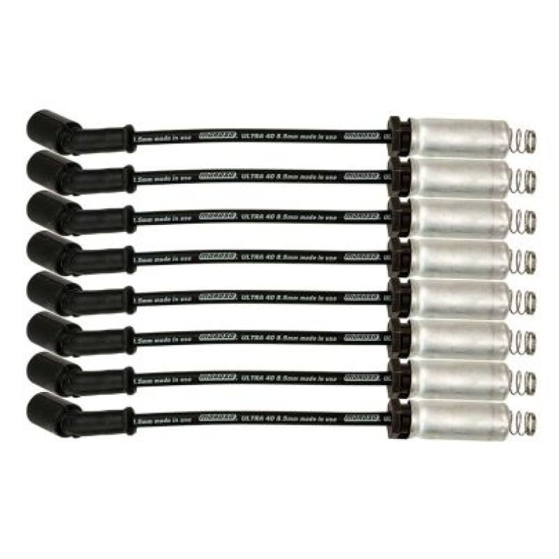 Moroso GM LS/LT 8.5mm Ultra 40 11in Long Wire Set w/Alum Heatshield - Black-thumbmail-1