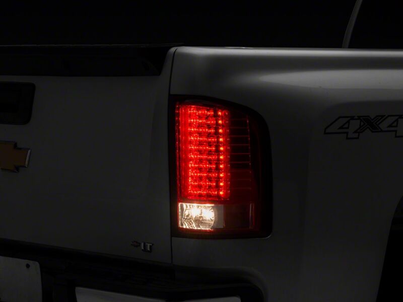 Raxiom 07-13 Chevrolet Silverado 1500 LED Tail Lights- Chrome Housing- Red/Clear Lens-thumbmail-8