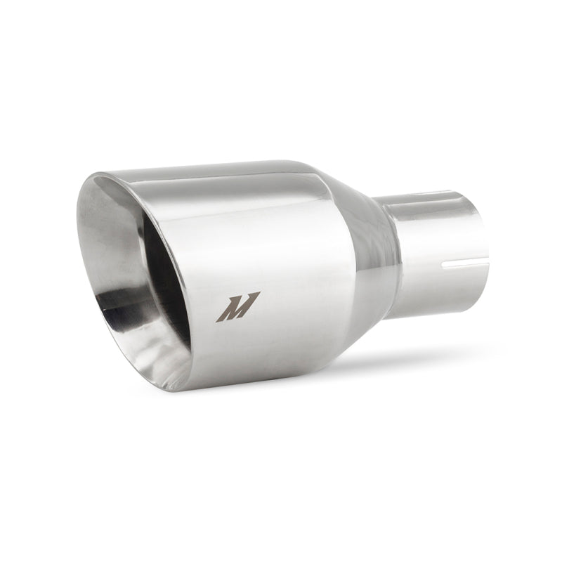 Mishimoto Clamp-on Double Wall Exhaust Tip 2.5 Inlet Slash Cut - polished-thumbmail-1