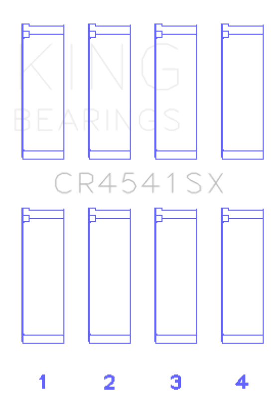King Engine Bearings Honda F23A/F23Z/K20A3/16V (Size +0.50mm) Connecting Rod Bearing Set-thumbmail-2