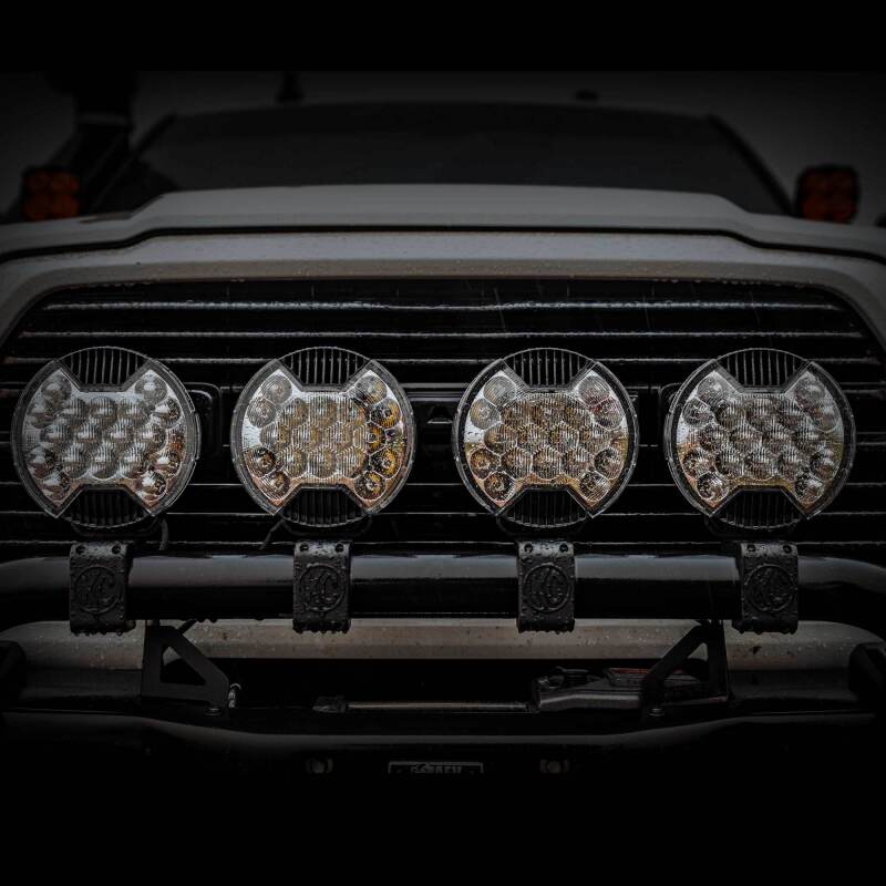 KC HiLiTES SlimLite 8in. LED Light Shield SAE Driving (Shield Only) - Clear-thumbmail-6