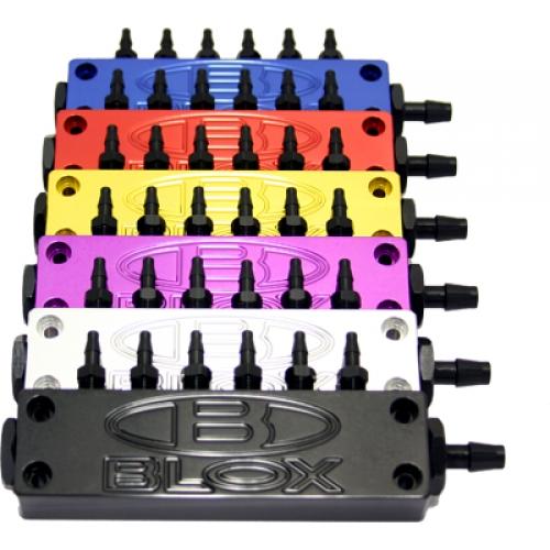 BLOX Racing Billet 6-Port Vacuum Manifold Kit - Red-thumbmail-2
