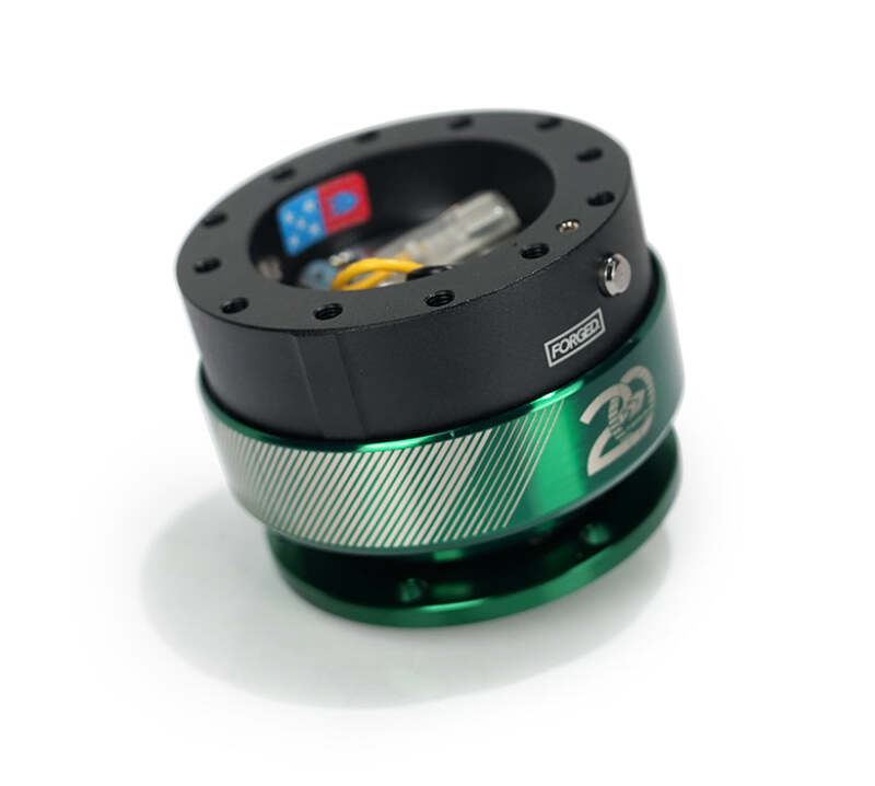 NRG Quick Release Gen 2.0 -  20 Year Anniversary Black Body / Emerald Ring-thumbmail-1