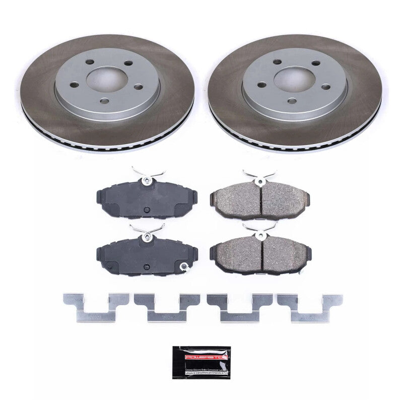Power Stop 11-14 Ford Mustang Rear Semi-Coated Rotor Kit-thumbmail-1