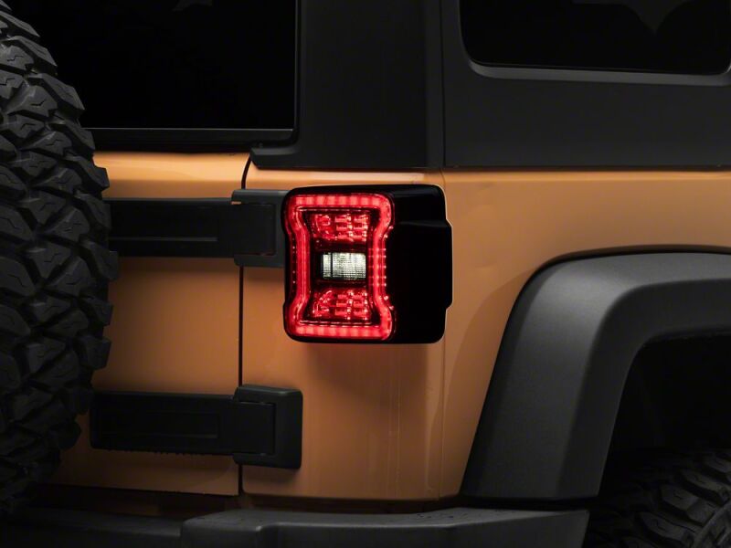 Raxiom 07-18 Jeep Wrangler JK Axial Series JL Style LED Tail Lights- Black Housing- Smoked Lens-thumbmail-11