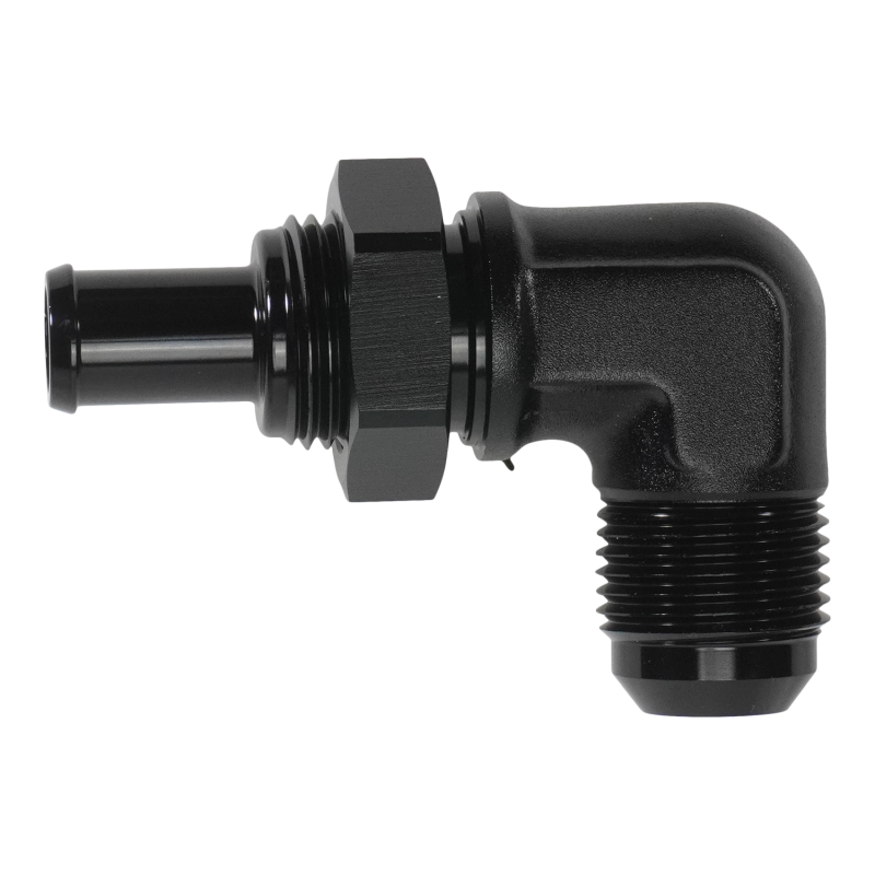 DeatschWerks 10AN Male Flare Bulkhead to 1/2in Hose Barb 90-Degree-thumbmail-1