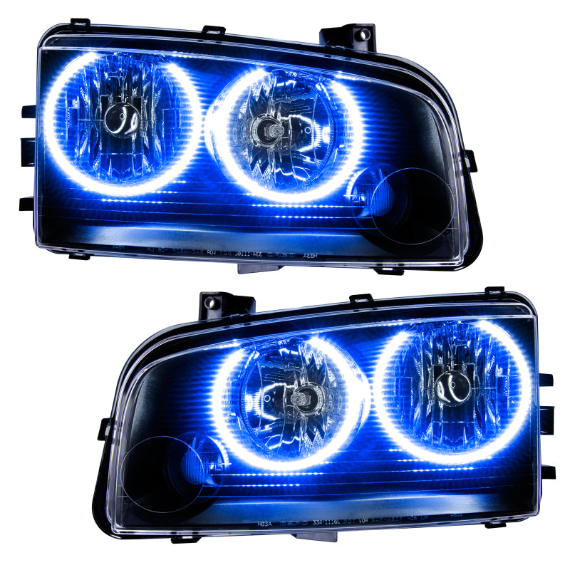 Oracle 05-10 Dodge Charger LED Headlight Halo Kit - Blue-thumbmail-3