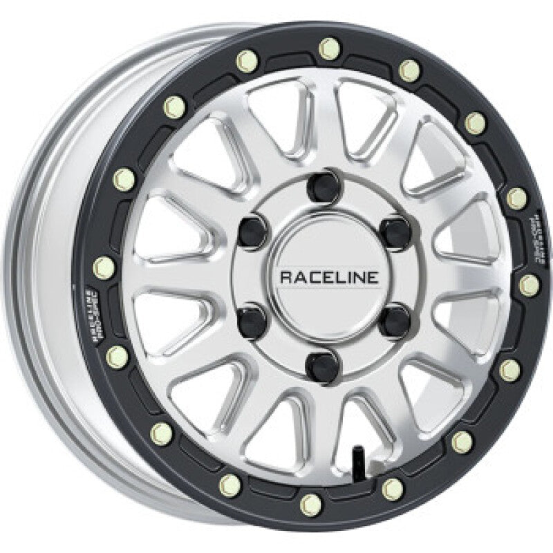 Raceline A14BG Alpha 15x6.5in/6x139.7 BP/74mm Offset/78.1mm Bore - Silver & Blk Ring Beadlock Wheel-thumbmail-1
