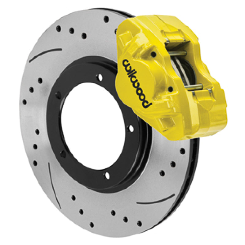 Wilwood 69-74 Porsche 911 D31 11.10in. Front Brake Kit w/ Flex Lines - Drilled Rotors (Yellow)-thumbmail-1