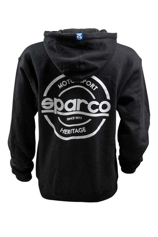 Sparco Swtshrt Hooded S-Seal Blk Med-thumbmail-3