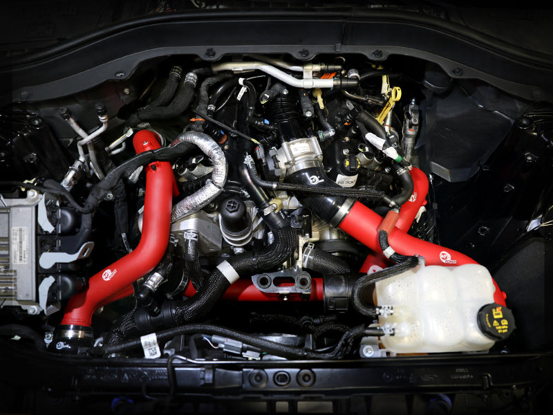 aFe BladeRunner 2 1/4in Intercooler Hot Side Charge Pipe 22-23 Ford Explorer V6-3.0L (tt) - Red-thumbmail-2