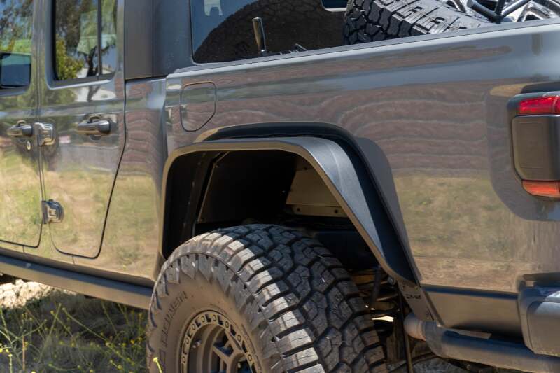 DV8 Offroad 20-24 Jeep Gladiator JT Rear Inner Fender Liners - Satin Black-thumbmail-11