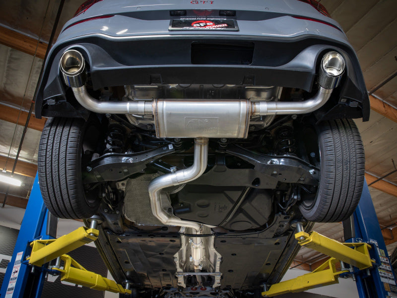aFe 22-24 Volkswagen GTI MACH Force-Xp 3 to 2-1/2 IN Stainless Steel Cat-Back Exhaust w/Carbon Tips-thumbmail-3