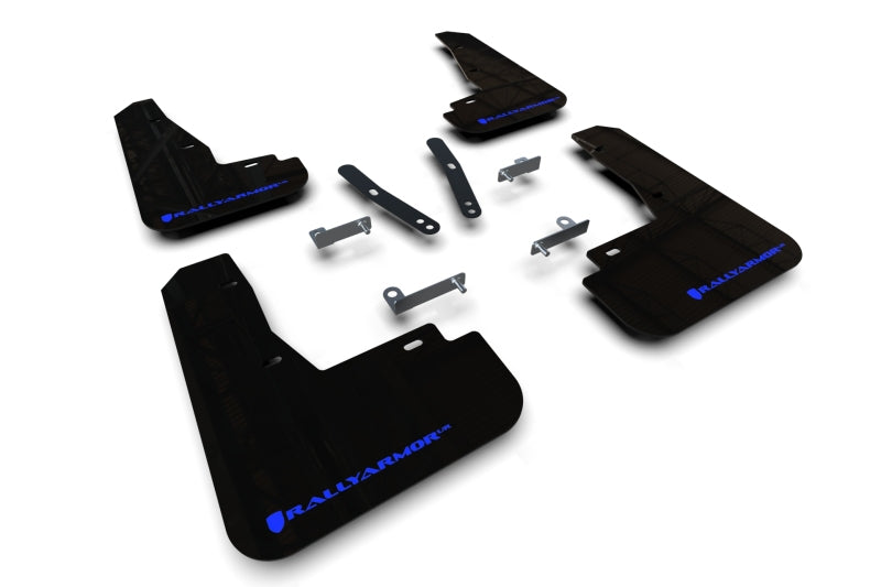 Rally Armor 22-23 Kia EV6 Black UR Mud Flap Blue Logo-thumbmail-3