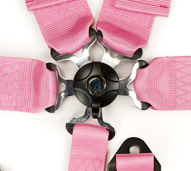 NRG 5PT 3in. Seat Belt Harness / Cam Lock - Pink-thumbmail-6