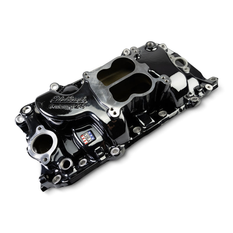 Edelbrock 65-90 BB Chevy Oval Port Heads Performer 2-O Manifold - Black Plasma-thumbmail-6