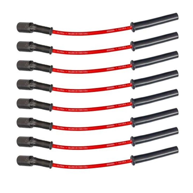 Moroso 99-13 GM LS/LQ 4.8/5.3/5.7/6.0/6.2L Ultra 350 8mm Multi-Angle Boot Spark Plug Wire Set - Red-thumbmail-2