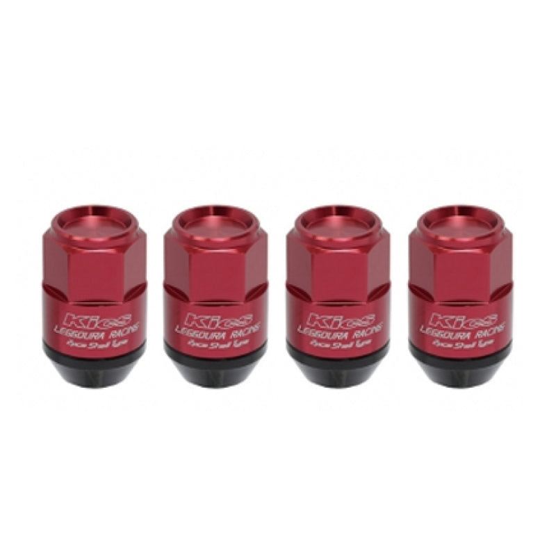 Project Kics Leggdura Racing Shell Type Lug Nut 35Mm Closed-End Look 16 Pcs + 4 Locks 12X1.25 Red-thumbmail-2