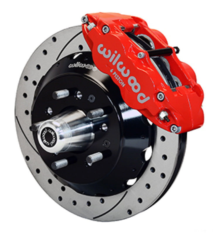 Wilwood 69-70 Chevy Impala W/ Disc Or Drum 69-82 Corvette FNSL6R 12.88 in GT Rotor Drilled Red-thumbmail-1