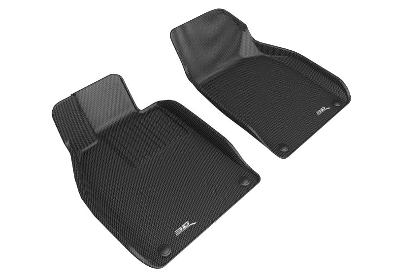 3D MAXpider Custom Fit KAGU Floor Mat (BLACK) Compatible for PORSCHE BOXSTER/CAYMAN/718 2013-2023 --thumbmail-2
