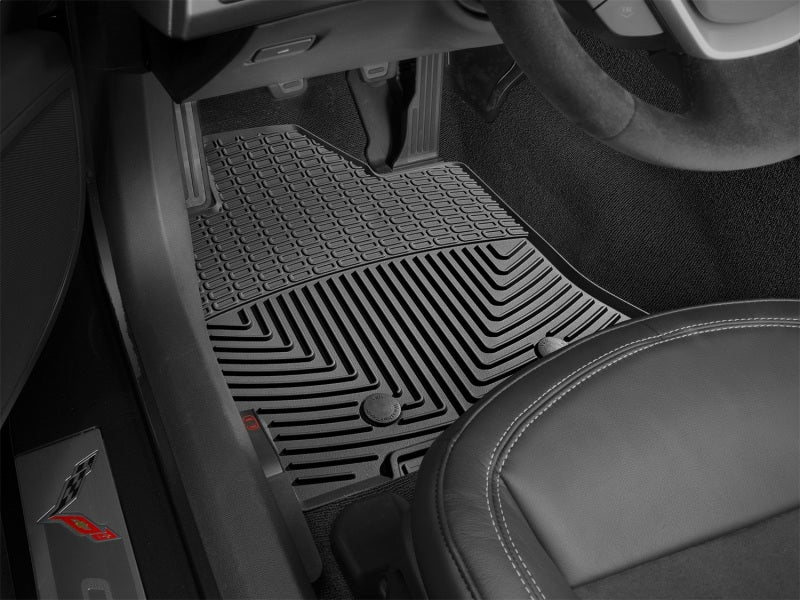 WeatherTech 2014+ Chevrolet Corvette Front Rubber Mats - Black-thumbmail-2